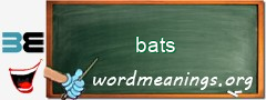 WordMeaning blackboard for bats